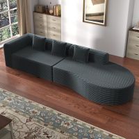 134’’ Modern Sectional Couches 1400LBS Oversized L-Shaped Curved Sofa