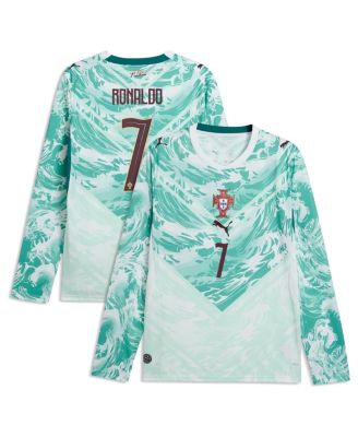 Men's Cristiano Ronaldo White Portugal National Team 2026 Away Replica Long Sleeve Jersey