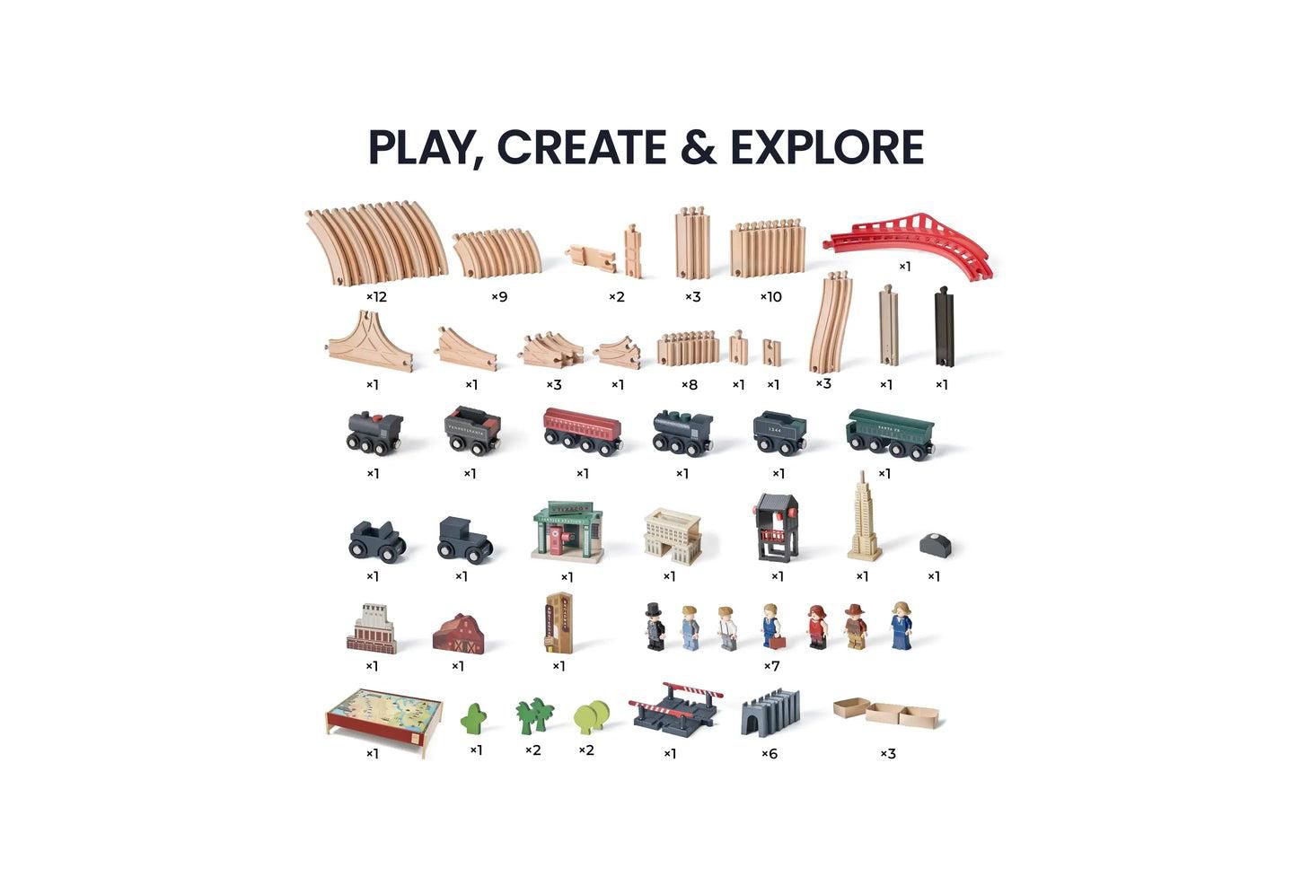 Детская игрушка Tiny Land 1920 Railway Adventure Train Table — фото 6
