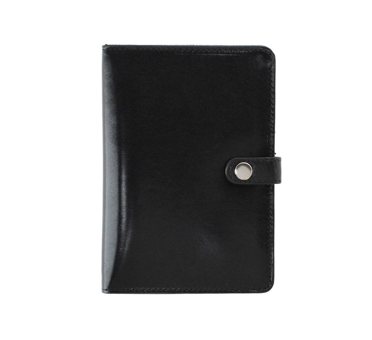 Мужской кошелёк TRAFALGAR Zaiden Italian Cortina Leather Snap Closure Passport Wallet, цвет: Чёрный — фото 1