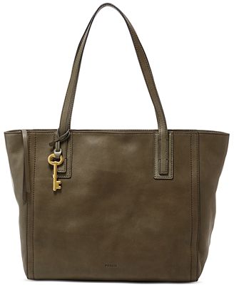 leather fossil tote