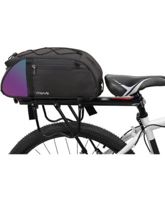 Waterproof Bike Rack Bag with Reflective Tail, Bicycle Rear Seat Trunk Storage with Shoulder Strap for Commuting Travel Cycling