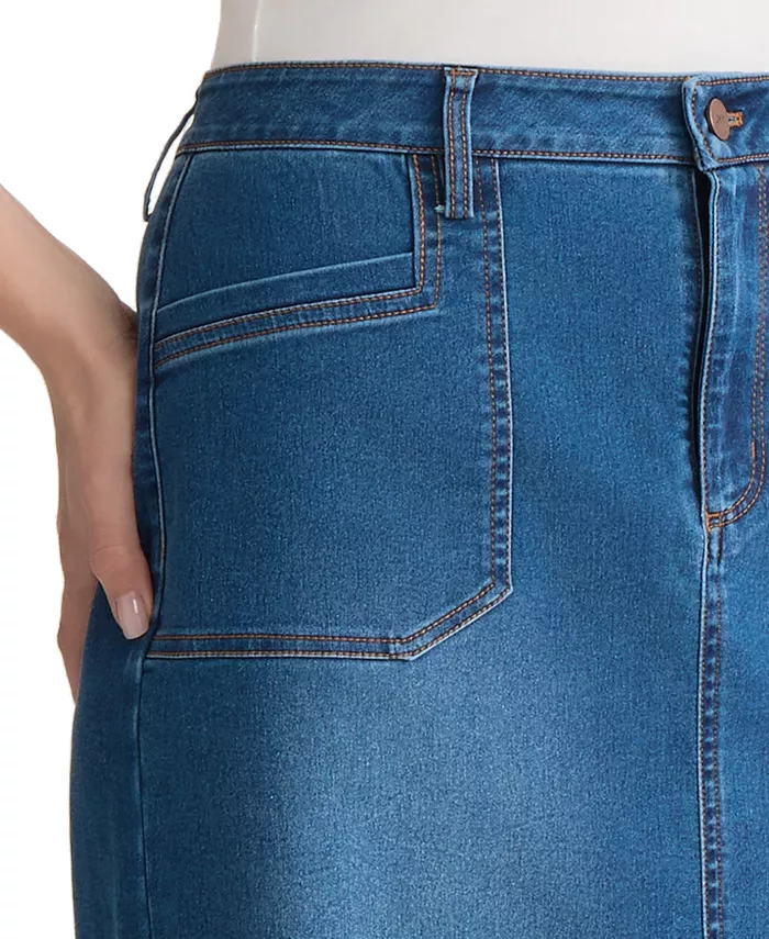Women's Lexington Midi Denim Skirt - thumbnail 3