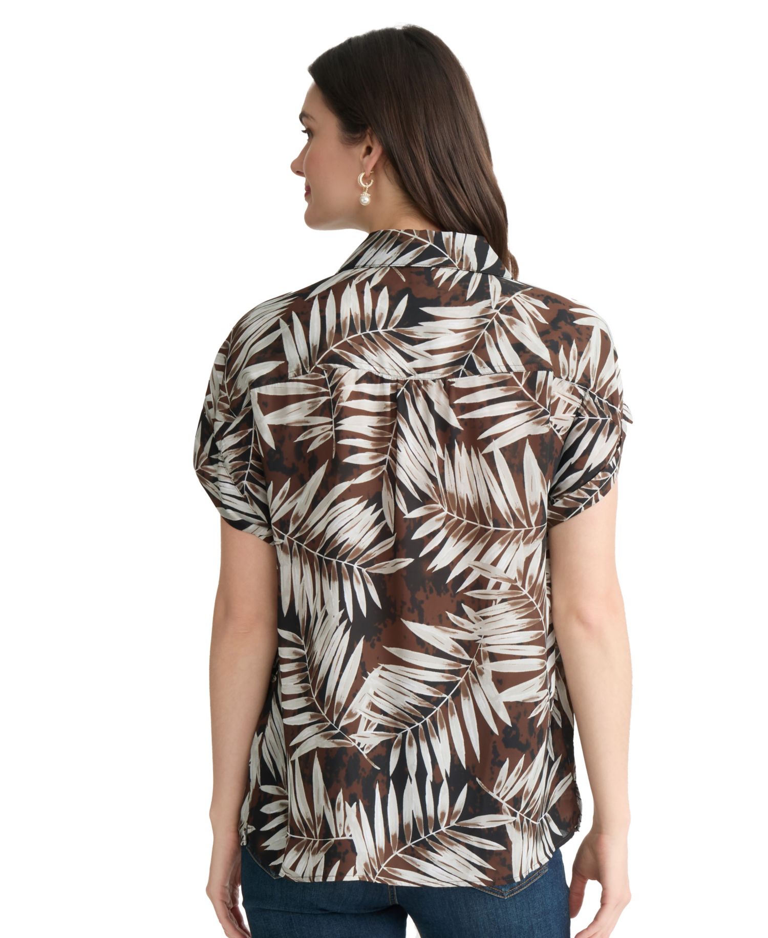 Women's Printed Collared Neck Shirt