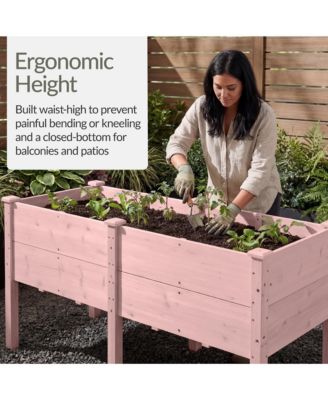  Raised Garden Bed, Extra Deep 16" Depth, Elevated Wood Planter Stand