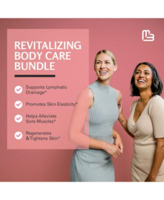 Anti Cellulite Massage Oil & Silicone Body Brush | Collagen & Stem Cell Skin Firming Formula for Smoother-Looking Skin | 8 fl oz | M3 Naturals