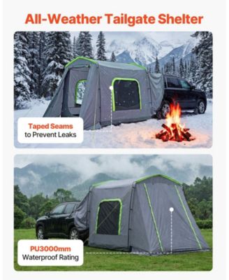 10.6x8 FT SUV Tailgate Tent 5-9 Person PU3000 Waterproof