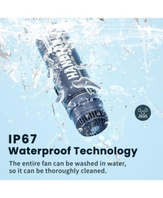 24oz IP67 Vacuum Insulated Water Bottle with Fan , Outdoor Sport Stainless Steel Coffee Tumbler for RV Camper