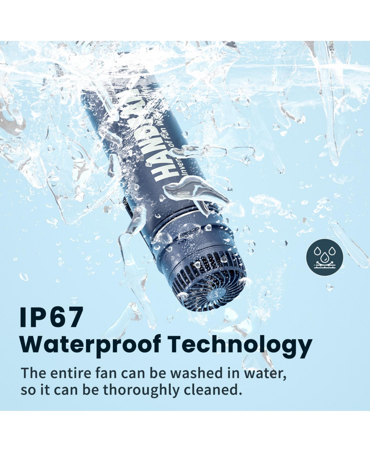 Yescom 24oz IP67 Vacuum Insulated Water Bottle with Fan , Outdoor Sport Stainless Steel Coffee Tumbler for Rv Camper