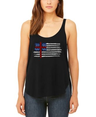 Women's One Nation Flag Premium Word Art Flowy Tank Top