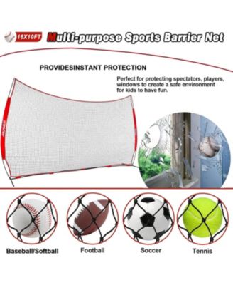 Sports Barrier Net,Sports Net,Barricade Backstop Net,Perfect for Baseball,Softball,Soccer, Basketball,Lacrosse