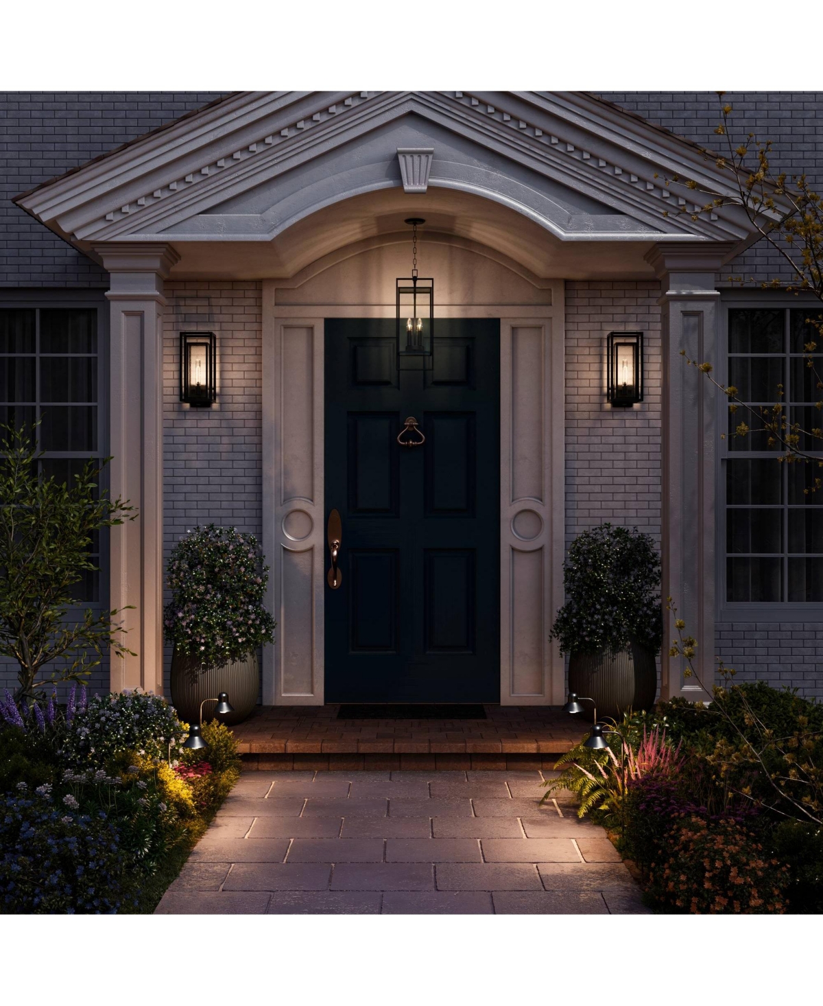 Amir 18" High Modern Outdoor Wall Light Fixture Mount Porch House Exterior Outside Weatherproof Black Clear Seeded Glass Shade Front Door Patio G