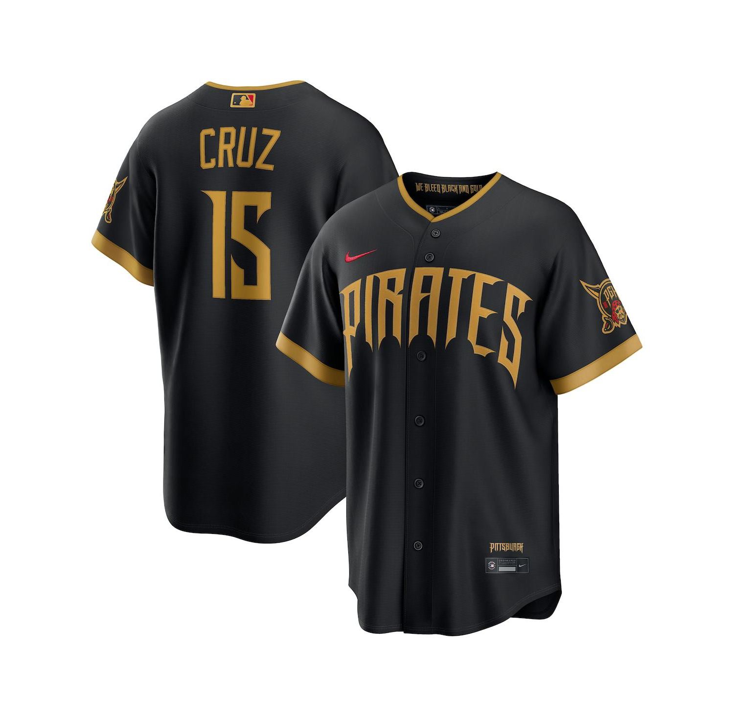 Men's Oneil Cruz Black Pittsburgh Pirates 2026 City Connect Stadium Jersey