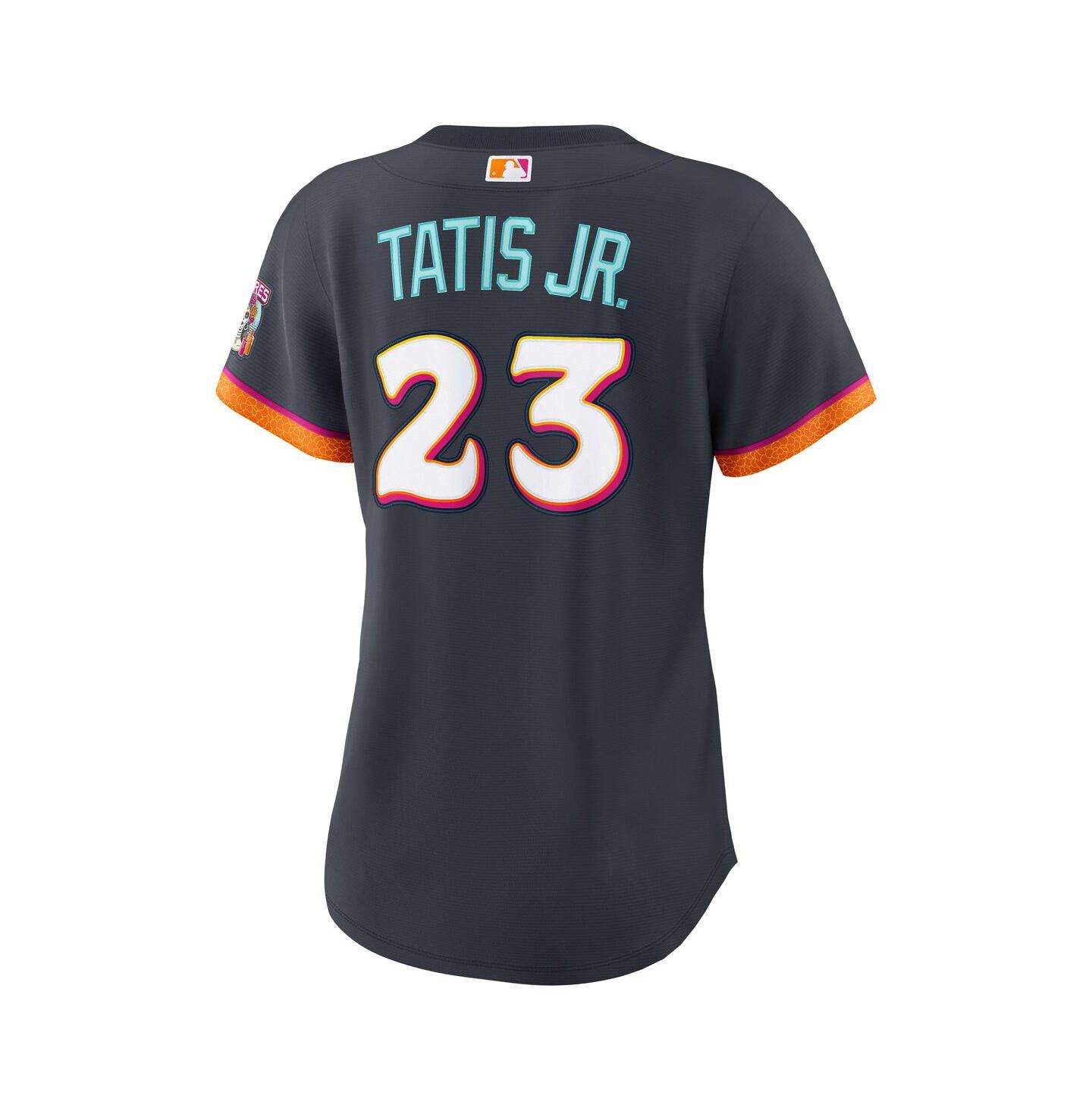Женский топ Nike Fernando Tatis Jr. Black San Diego Padres 2026 City Connect Stadium Jersey — фото 3