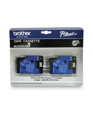 TC10 TC 0.47 in. x 25.2 ft. Tape Cartridges for P-Touch Labelers (2/Pack