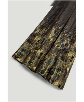 Women's Printed Long Sleeve Maxi Dress