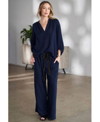 Women's Ocean+Main Gauze Palazzo Pant