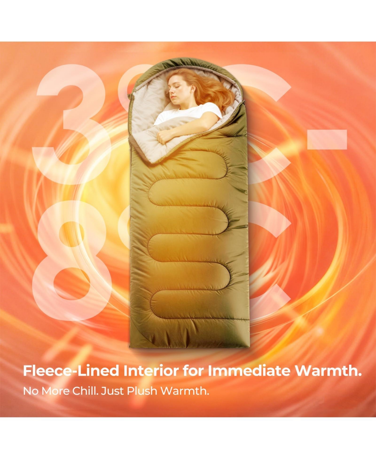 Gnuadz Sleeping Bag Plush Fleece Cold Weather Waterproof Portable Camping Hiking