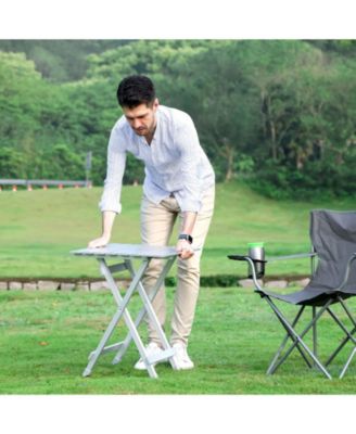 Folding Camping Table Aluminum Portable Picnic Cooking Beach Hiking Travel Fishing BBQ Indoor Outdoor Camp