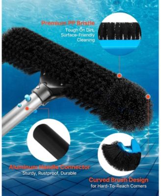 20in Pool Brush Head With Nylon Bristles for Inground and Above Ground Pools