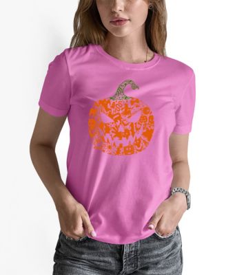 Women's Halloween Pumpkin Word Art Pullover Top