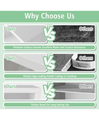 3-Tier Cube Bookshelf with Drawers and Wall Anchor