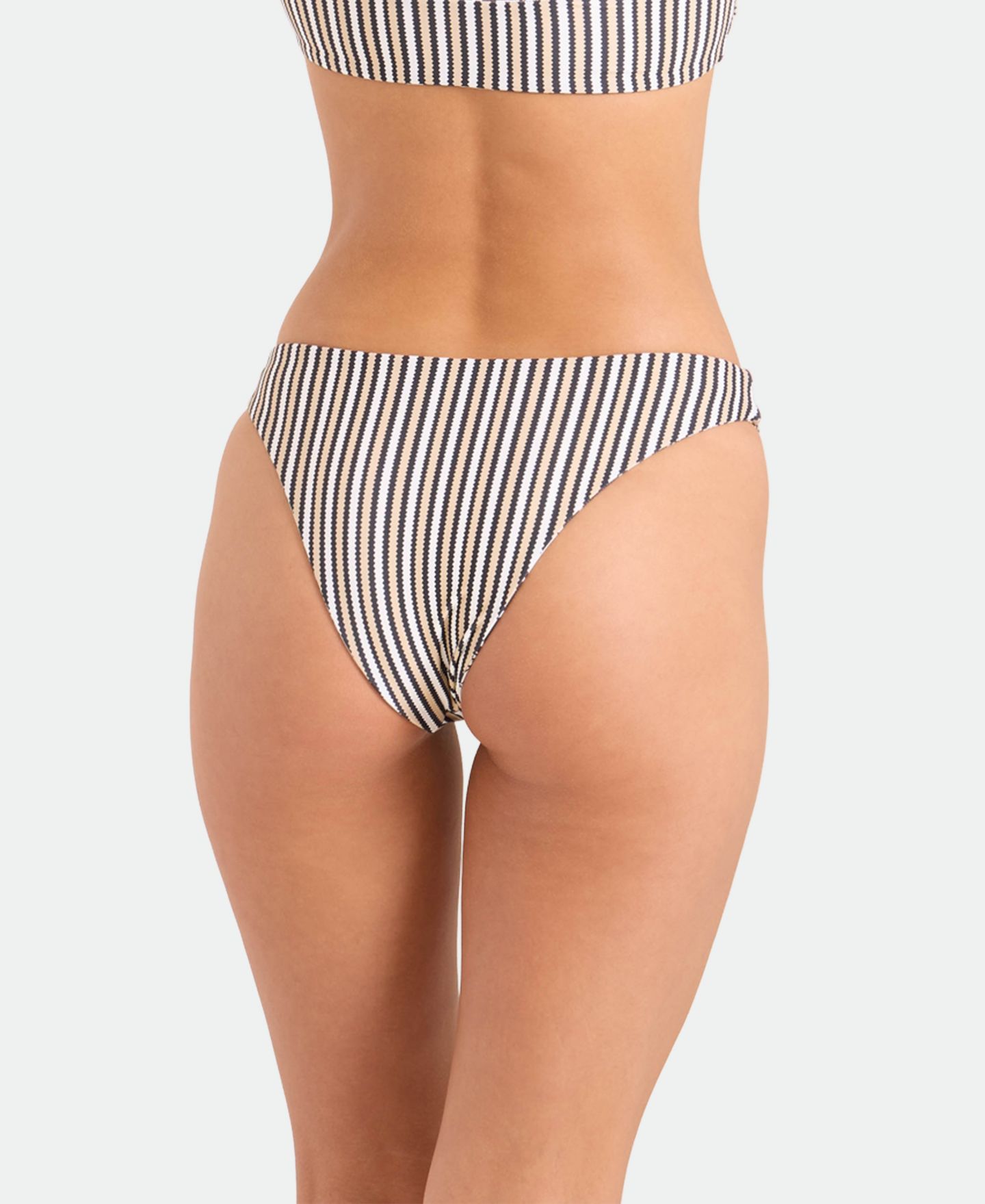 Низ бикини Tropical, средняя посадка, двусторонняя модель — Volcom, цвет: Чёрный экрю — фото 3
