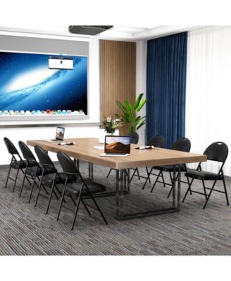 2-Pack Padded Folding Chairs with Metal Frame and Carry Handle