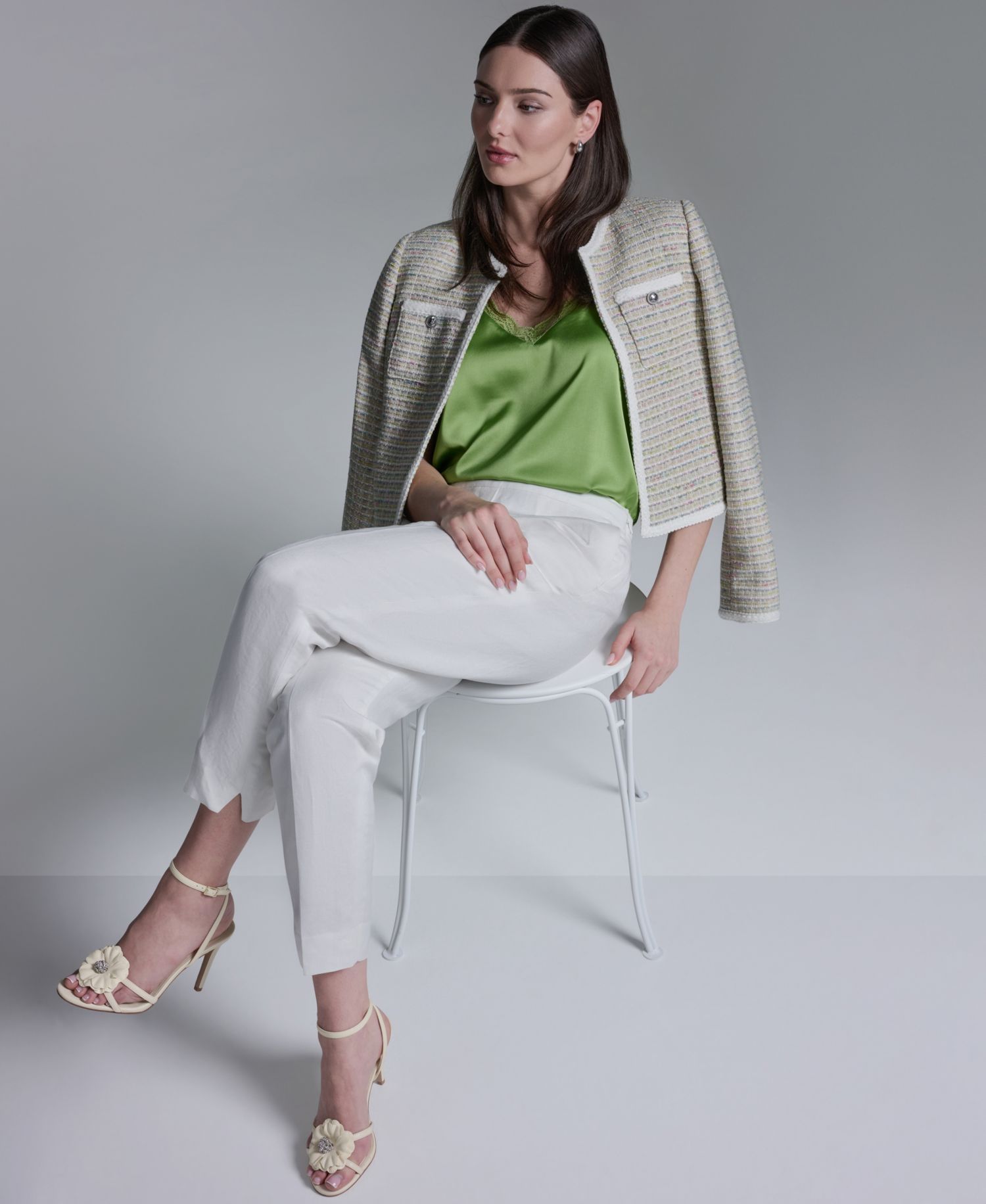 Women's Crewneck Open-Front Jacket