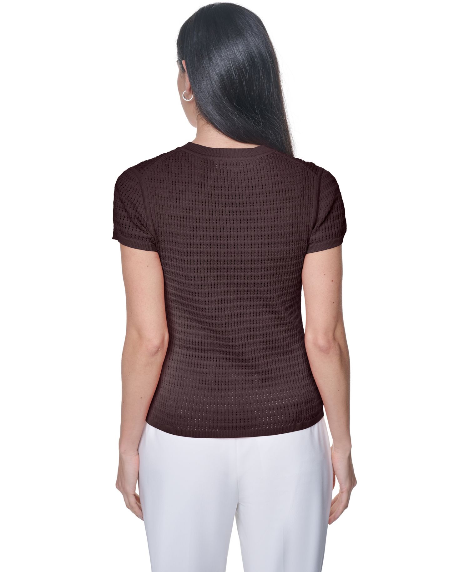 Women's Crewneck Short-Sleeve Sweater