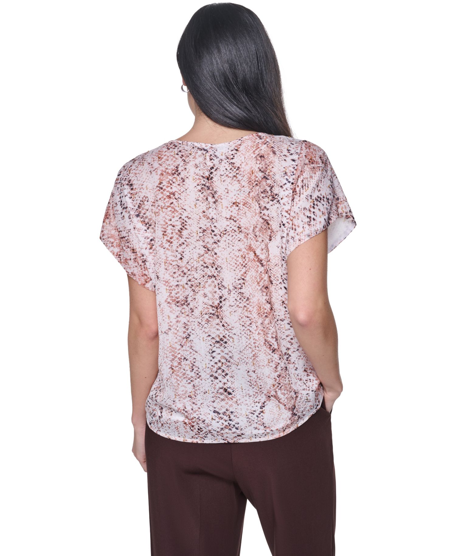 Women's V-Neck Short-Sleeve Blouse