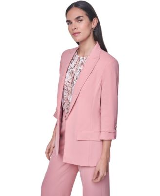 macy's ladies dress suits Evening Suit Womens 3% Elastane White Skirt Suits Petite &