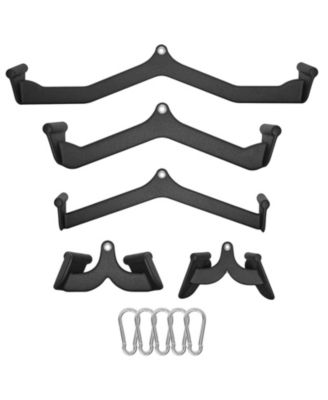 LAT Pulldown Attachments 5 Piece Set with T Bar V Bar and Tricep Bar