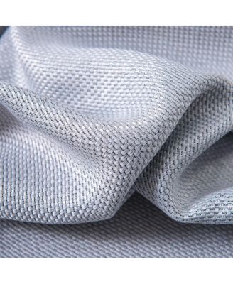 Oliva Gray Lucas Jacquard Blackout Grommet Panel - 52x84" Silver