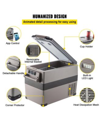 48 Quart (45L) 12 Volt Portable Refrigerator Freezer, Fast Cooling, App Control, -4 68 , 12/24V DC and 110-240V AC