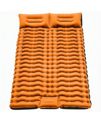 2 Person Self Inflating Sleeping Pad with Pillow Foot Pump Camping Outdoor Recreation Gear