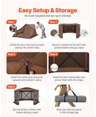 Pop-Up Gazebo Screen Tent for 8-10 People