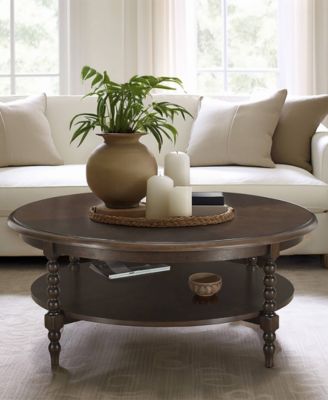 Philippe 42" Wood Round Coffee Table