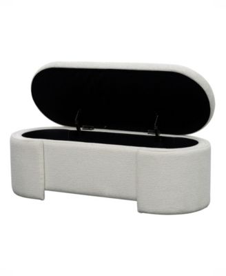 Leslie 48" Fully Upholstered Oval Storage Bench