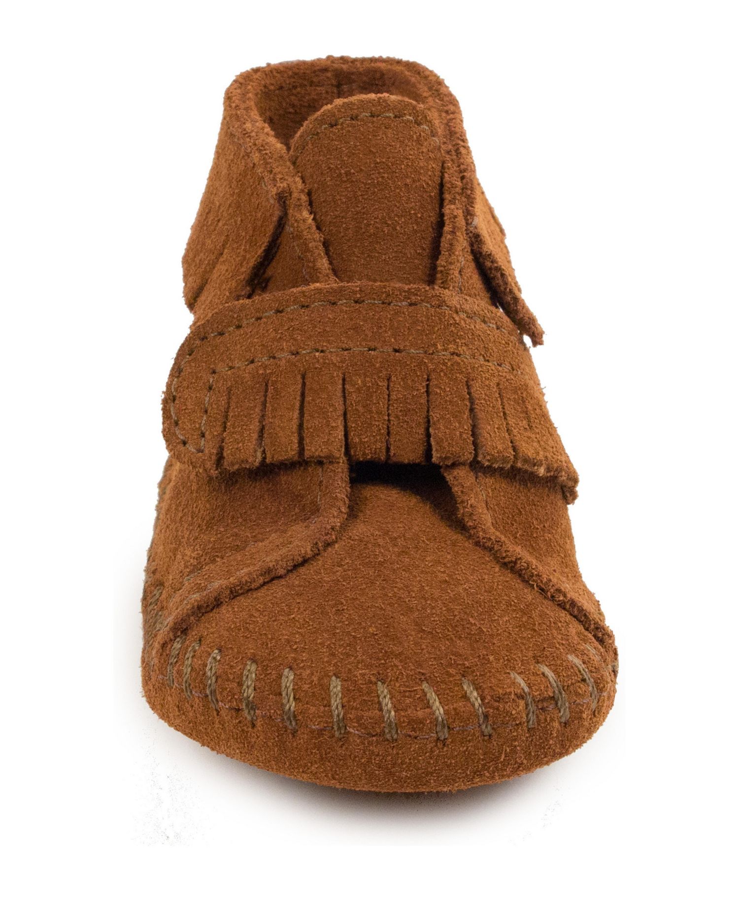 Baby Suede Front Strap Booties