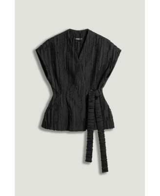 Women's Textured Belted Vest