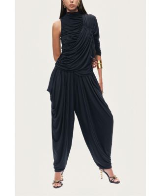 Women's Asymmetric Draped Blouse