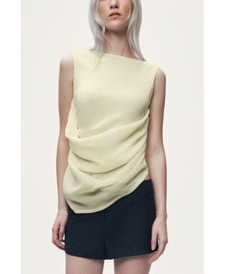 Women's Draped Sleeveless Blouse