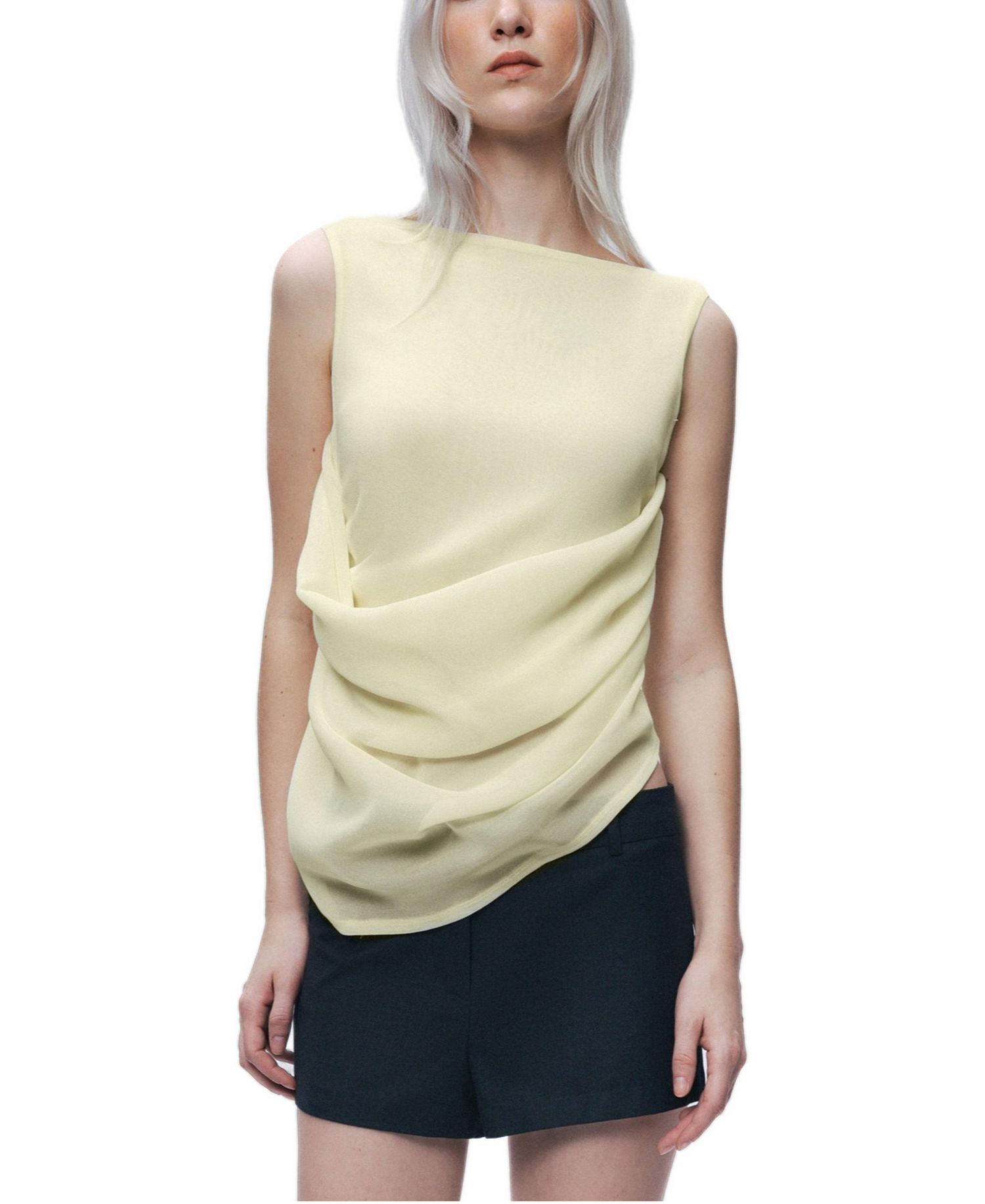 Women's Draped Sleeveless Blouse