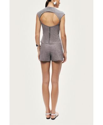 Women's Open-Back Tailored Top