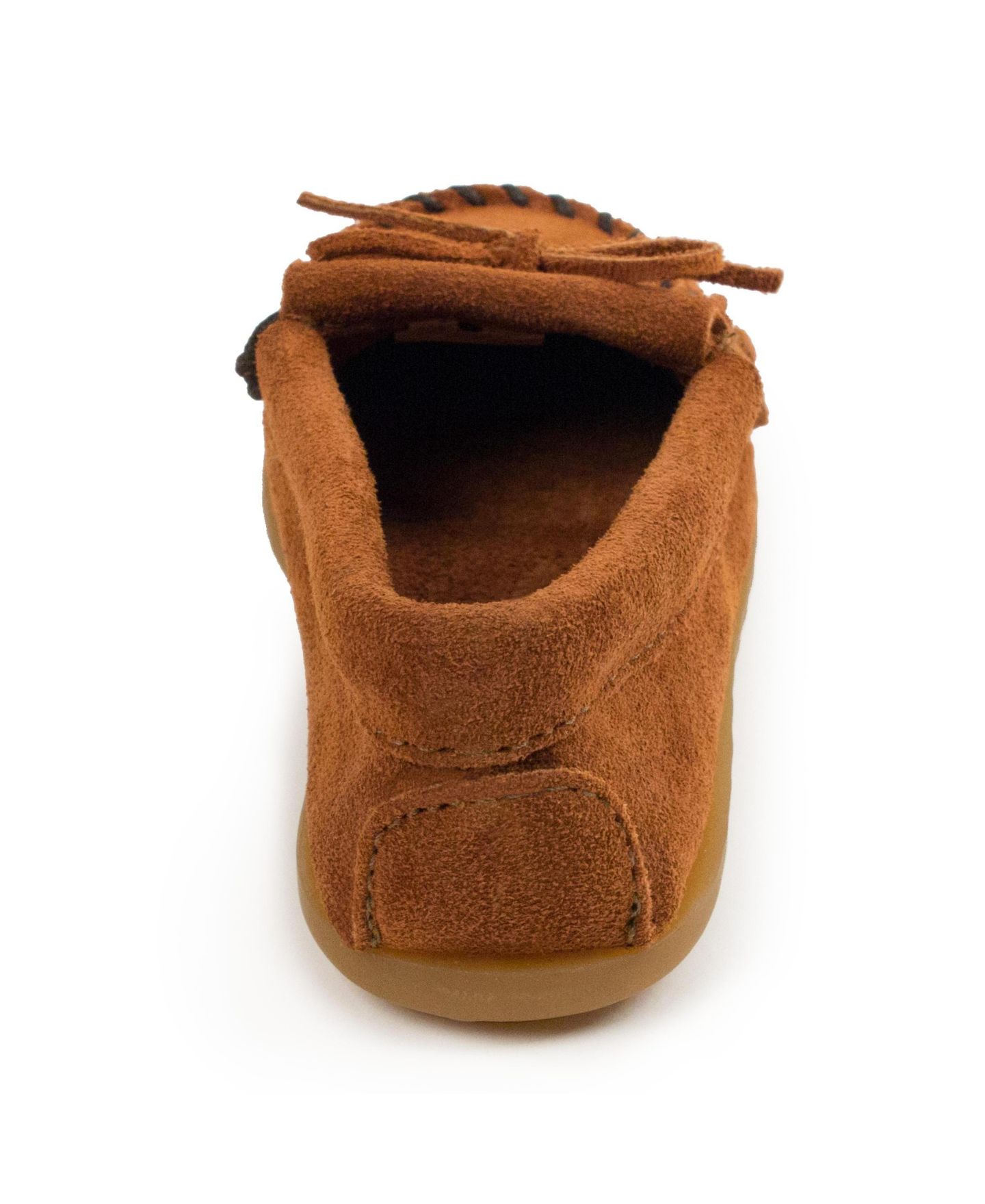 Детские замшевые мокасины Minnetonka Kilty, цвет: Коричневый — фото 4