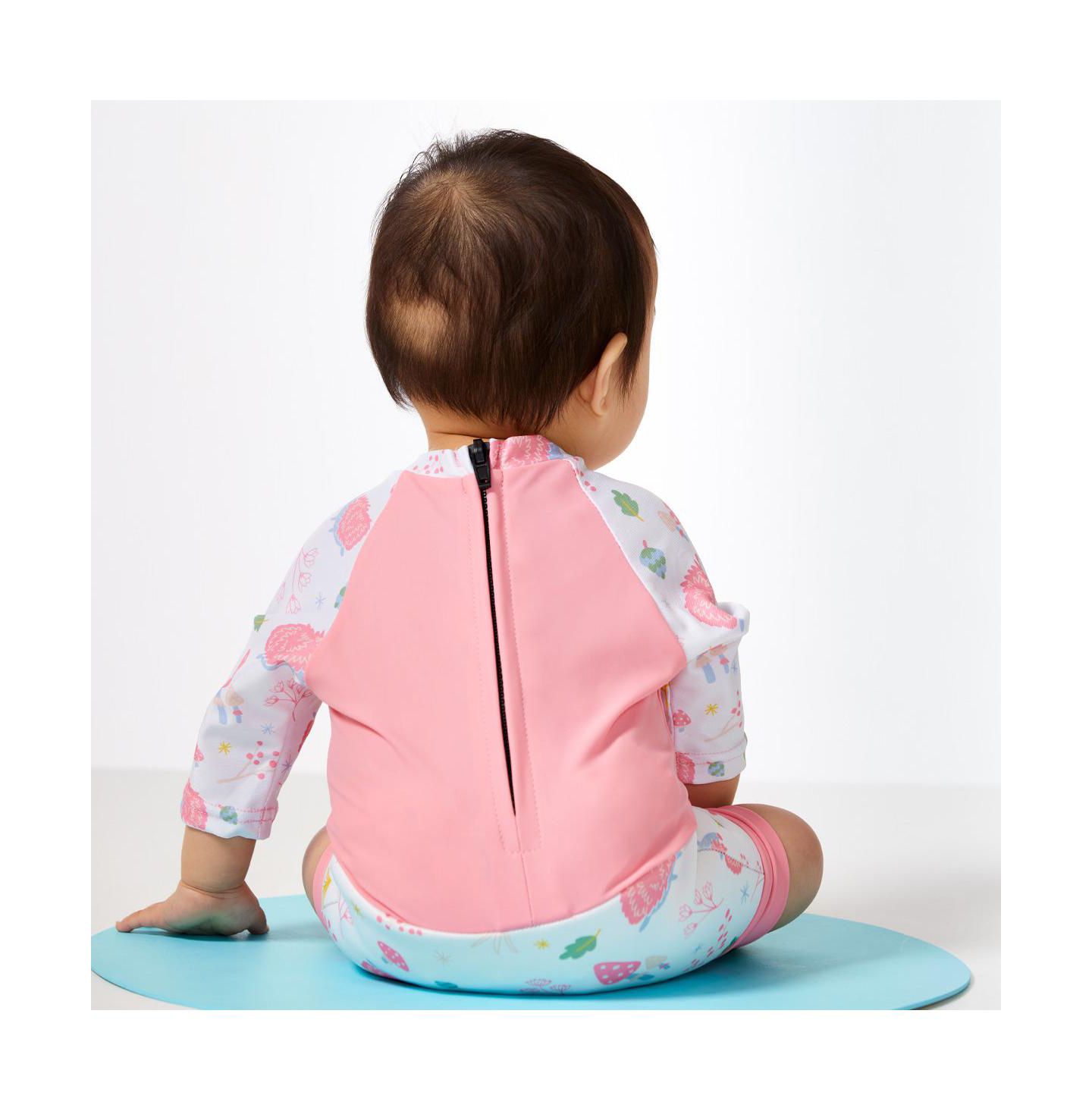 Детский солнцезащитный костюм Splash About Happy Nappy с купальным подгузником, цвет: Тёмно-зелёный — фото 4