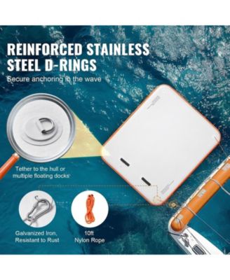 6 x 5 ft Inflatable Floating Dock Platform with Carry Bag