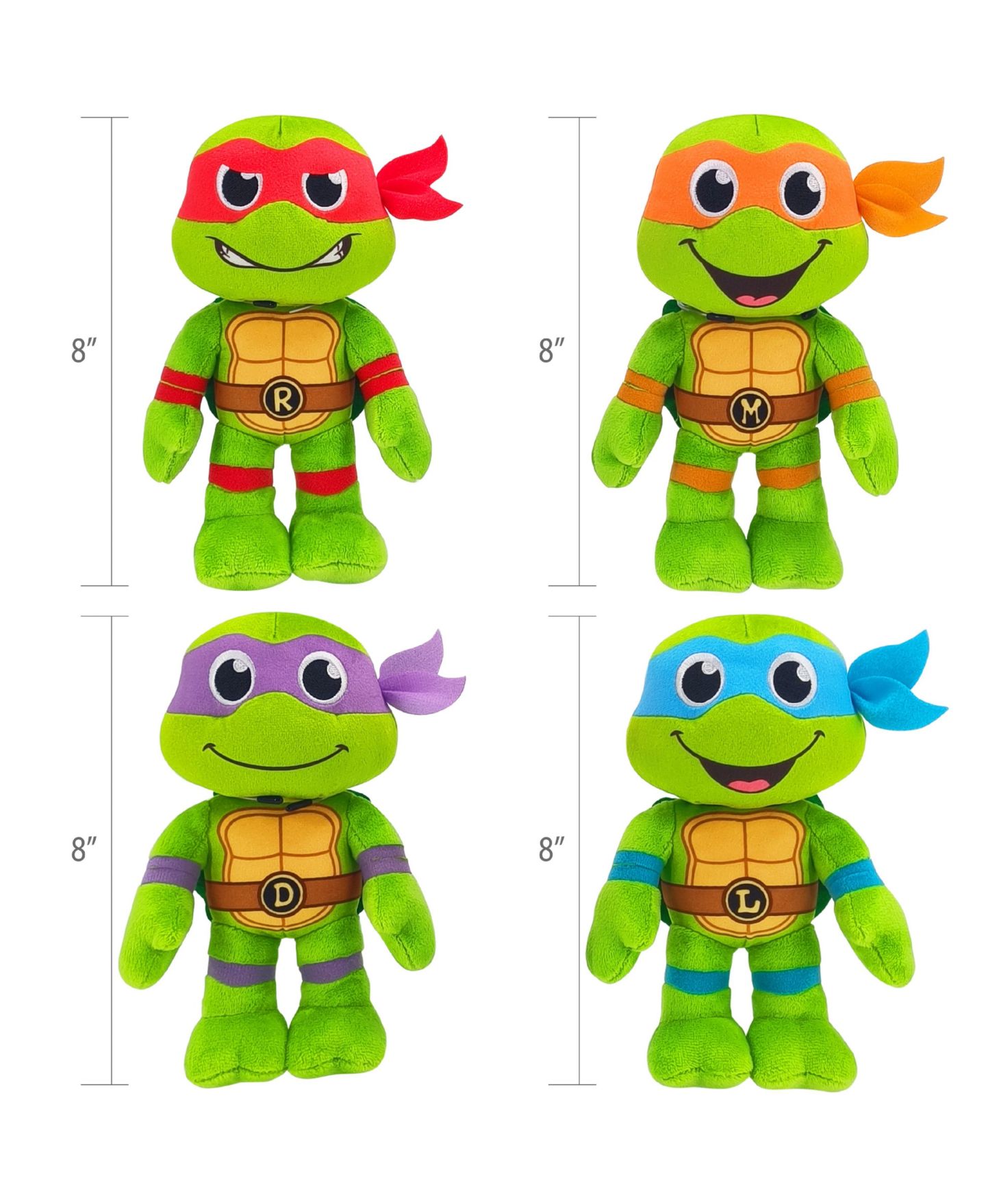 Детские мягкие игрушки Legend Toys Tmnt 8 inch Basic Plush 4-Pack, цвет: Open Miscellaneous — фото 5