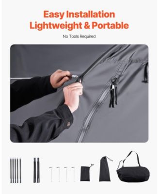 Outdoor Bike Storage Tent for 4 to 5 Bicycles with Dual Doors